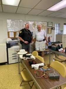 Tom N8JBG and Deputy Chellis at WARC 2021 ARRL Field day