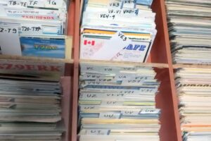 Box of QSL cards